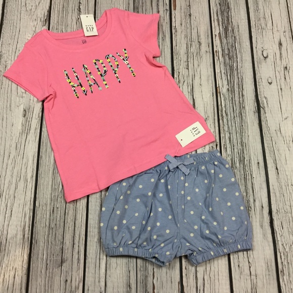 GAP Other - Gap Girls 12 18 2T Shirt & Shorts Outfit